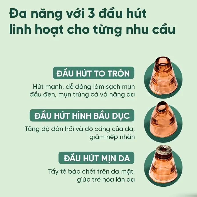 [OGAWA] Máy hút mụn cá nhân OGAWA Blackhead removal - Có Camera soi da Skincare Nữ máy  đẩy 6