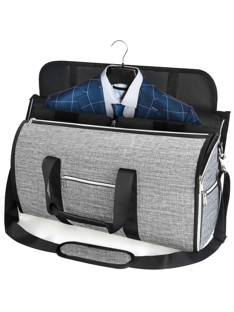 Product Introduction of 45l High Capacity Solid Color Polyester Fabric Travel Duffel Bag, Foldable Organizer, Garment Bag, Shoulder Bag, Suitable for Business Travel, Tourism, Vacation, Outings, Fitness, Hospitalization, Back To School, Durable 4