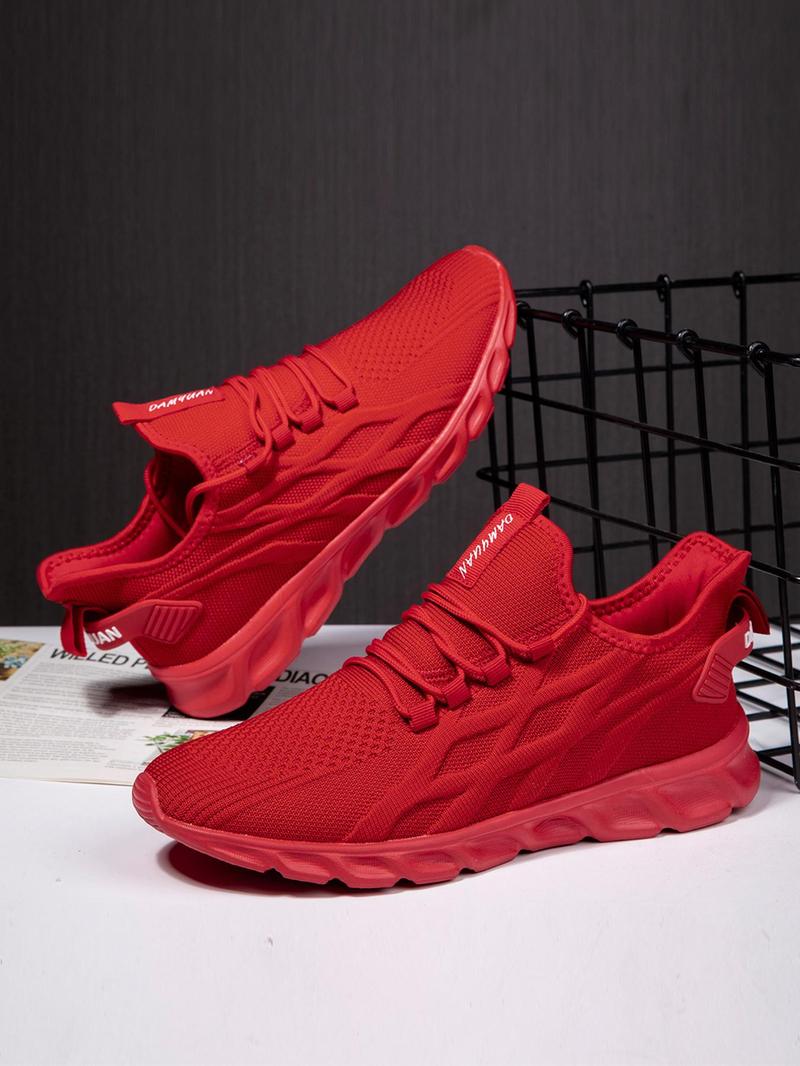 Product Introduction of Men's Minimalist Lace Up Low Top Mesh Sneakers, Casual Breathable Comfortable Sports Running Shoes, All-match Basic Shoes for Daily Wear 8