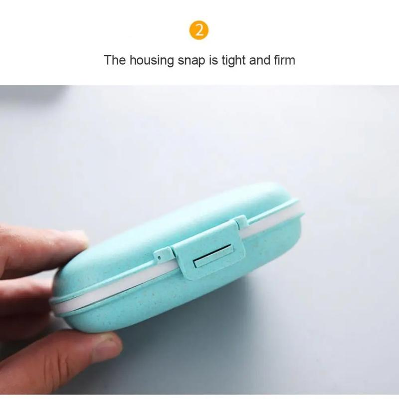 Product Introduction of Hộp Đựng Thuốc Cầm Tay Kích Thước Nhỏ, 8 Ngăn, Hộp Sắp Xếp Thuốc Du Lịch, Hộp Đựng Viên Thuốc Kín Lúa Mì, Hộp Đựng Đồ, Thích Hợp Cho Thuốc 21