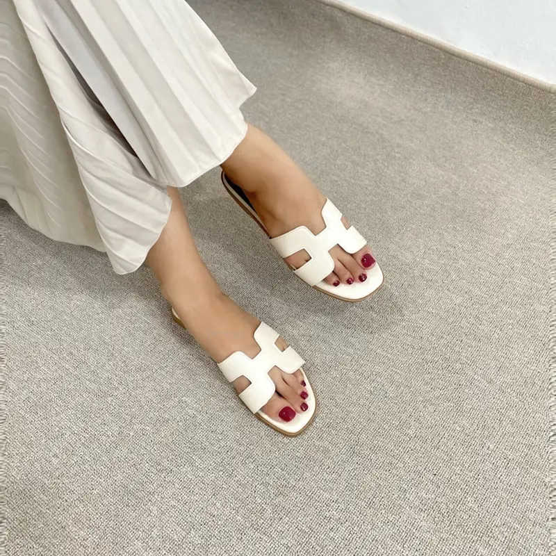 Brevinni Elbe Sandal Flat Kulit Jeruk Selop Wanita Premium Kekinian Aesthetic Terbaru Hitam Size 35-41 Tinggi Sol 1cm 5