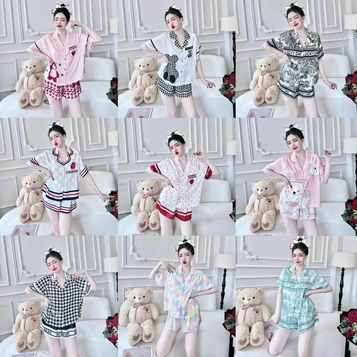 ĐÙI LỤA PIJAMA CAO CẤP CÚC BỌC RAPLAN CROPTOP LỤA LATIN