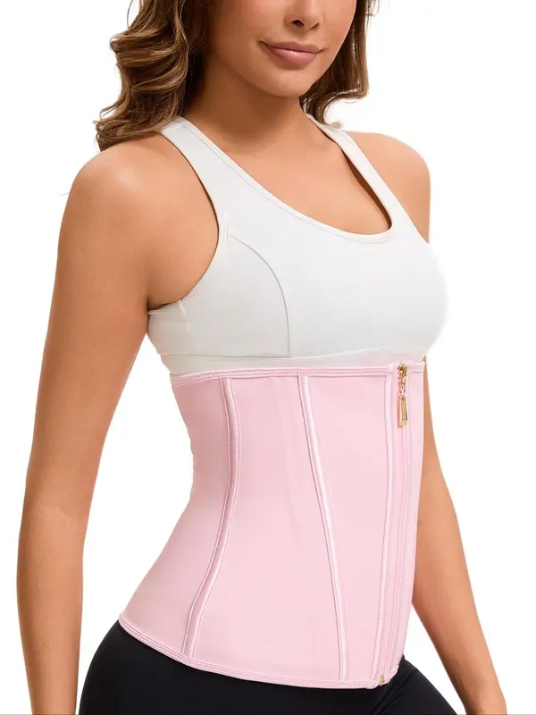Women's Solid Color Zipper Waist Trainer, Breathable Tummy Control Shapewear Belt, Waist Cincher for Women, Shapewear for Daily Wear 4