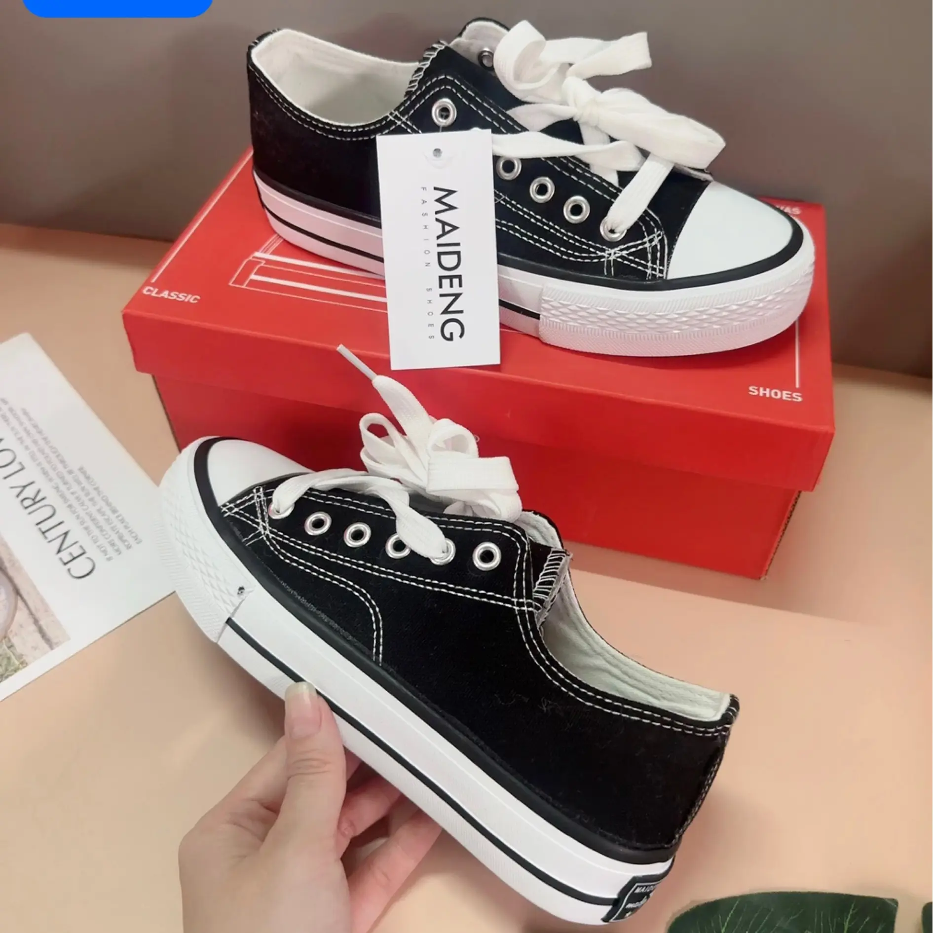 [Hình thật] C558 Giày thể thao, giày bata học sinh, nam nữ cổ thấp vải canvas kiểu dáng thời trang, năng động Sneaker Shoes
