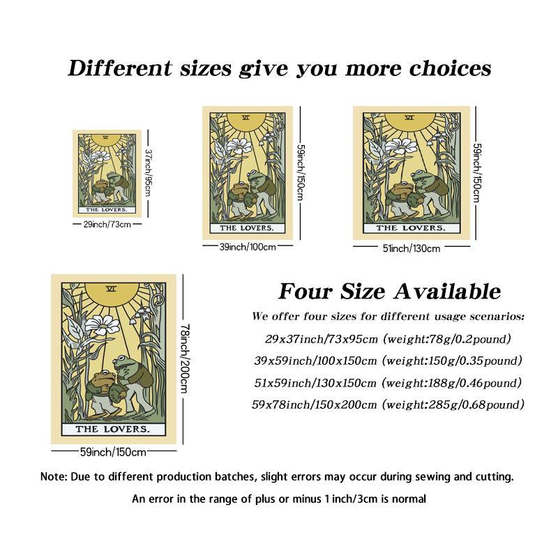 Product Introduction of Sunflower Plant & Frog Pattern Design Tapestry, Wall Hanging Canvas with Mounting Kit, Wall Decoration for Living Room, Bedroom, Dormitory, Room Decor 1