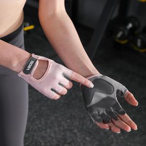 Guantes deportivos unisex, 1 par de guantes de medio dedo con palma de esponja gruesa transpirable y antideslizante, guantes deportivos para ejercicio, actividades al aire libre, conducción