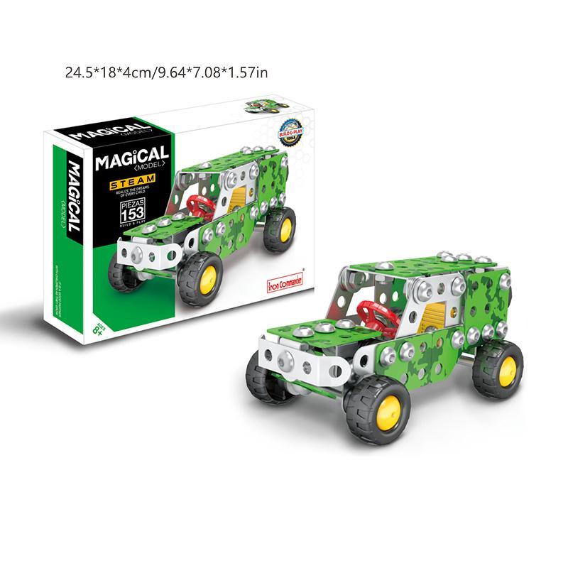 Metal Car Building Blocks Toy, 1 Box DIY Model Nut Assembly Toy, Handmade Screw DIY Model, Creative Toy 1