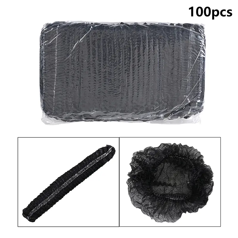Mũ Tóc Dùng Một Lần, 100 CÁI, 21 Inch, Làm Bằng Vải Không Dệt, Mũ Lưới Tóc Bouffant, Mũ Che Đầu Co Giãn, Thích Hợp Cho Làm Đẹp, Nhà Bếp, Thẩm Mỹ Viện Thực Phẩm, Tiệm Làm Tóc, Tắm 8