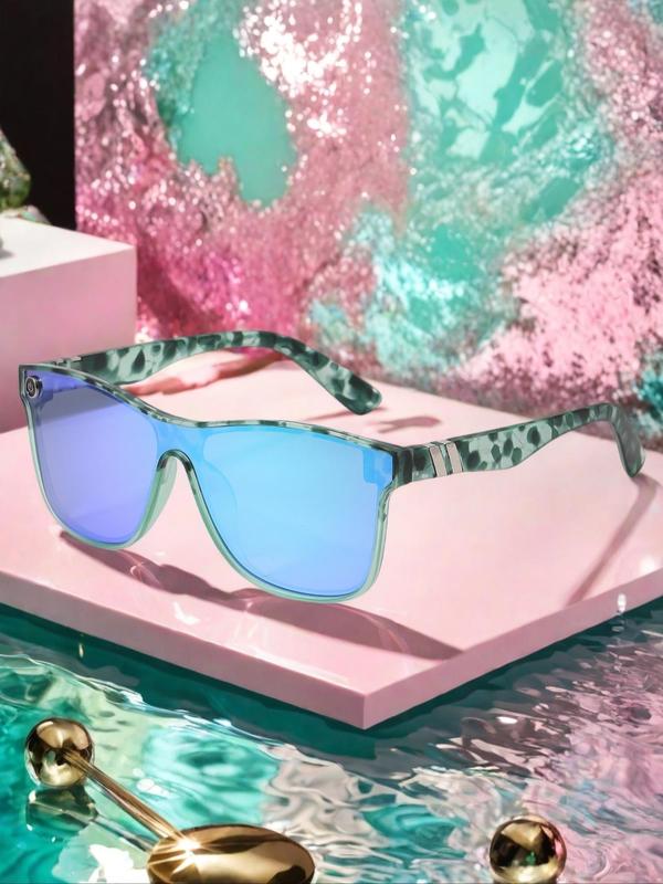 1 Pair Summer Square Frame Sunglasses, New Fashion Travel Accessories for Women & Men, Lightweight and Durable for Outdoor Sun Protection Glasses for Daily Use Travel Accessories 8