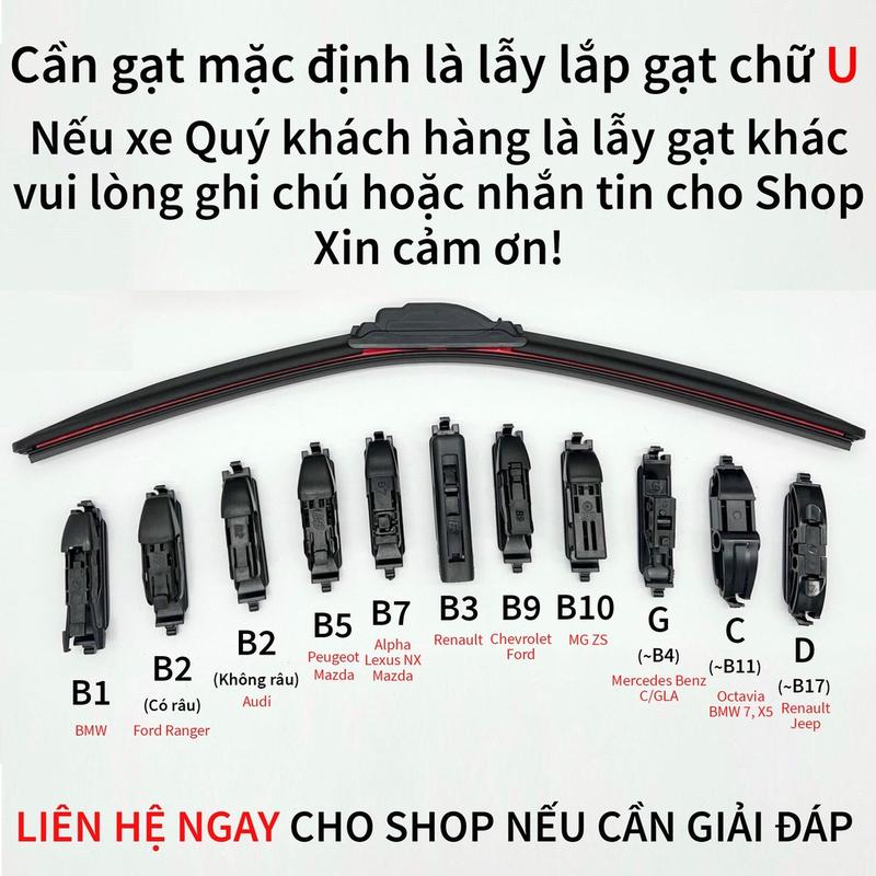 [Chevrolet] Cần gạt nước mưa khung mềm cao cấp SPARK,COLORADO,CRUZE,AVEO,.. thanh gạt kính nước mưa xe ô tô, 2