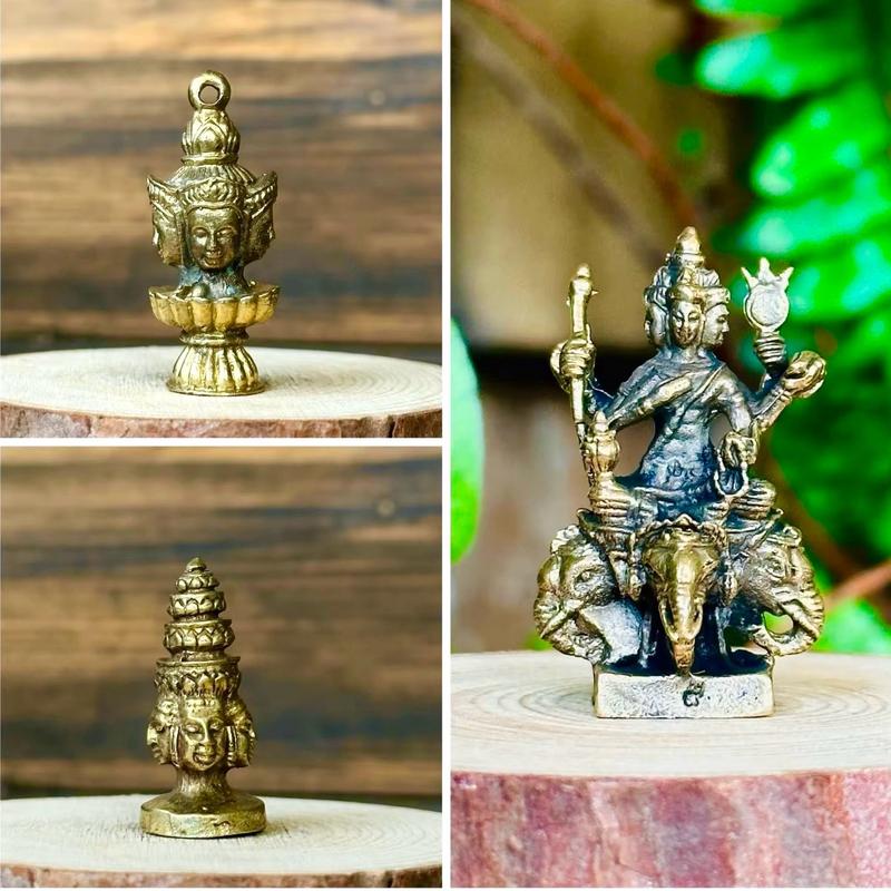 Thần Tứ Diện - Thần Bốn Mặt - Tượng Đồng Phong Thuỷ - Tượng Đồng Mini Thái Lan 0