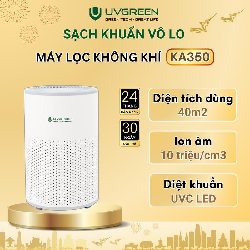 Máy Lọc Không Khí Diệt Khuẩn UVGREEN KA350 UVC LED - Ion Âm - Bộ Lọc HEPA H13 Chống Vi Khuẩn