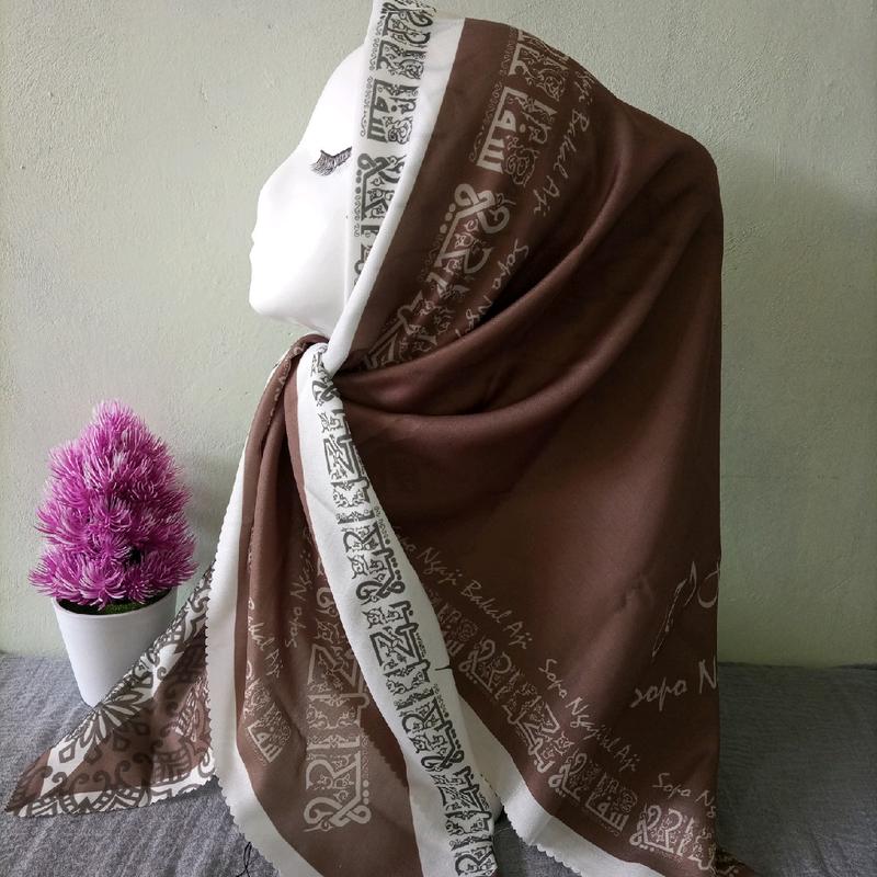 Kerudung Santri Tulisan Arab Mutiara Hikmah Jilbab Pesantren Santriwati Motif Arab Pegon 6