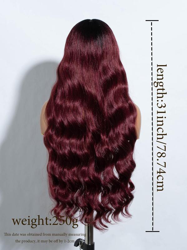 Valentine's Day Long Wavy Synthetic Lace Front Wig As Gift for Girlfriend, 29 Inch Middle Part Wig, Ombre Cosplay Wigs for Women for Girlfriend 8