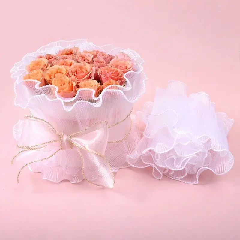 Voan lưới quấn bánh sinh nhật 1.8M *13Cm, cuộn nơ voan cuộn thành bánh kem