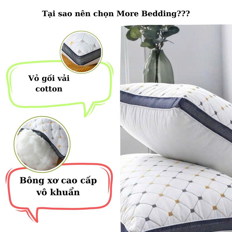 Product Introduction of Ruột Gối Trần Trám More Bedding Ruột Bông Cao Cấp 48x74cm -Mộng Vân 9