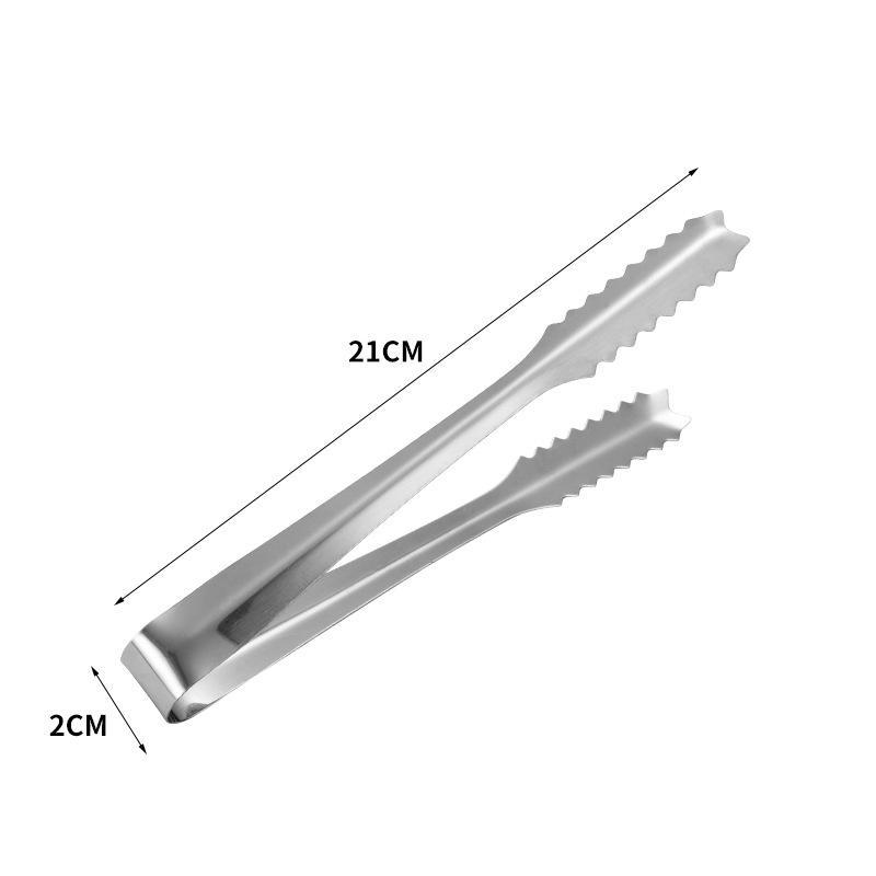Product Introduction of Stainless Steel Ice Tong 4Size Nonslip Ice Cube Clip with Teeth Nonstick Sugar Bread BBQ Salad Baking Food Tong Kitchen Bar Tool Utensils 15