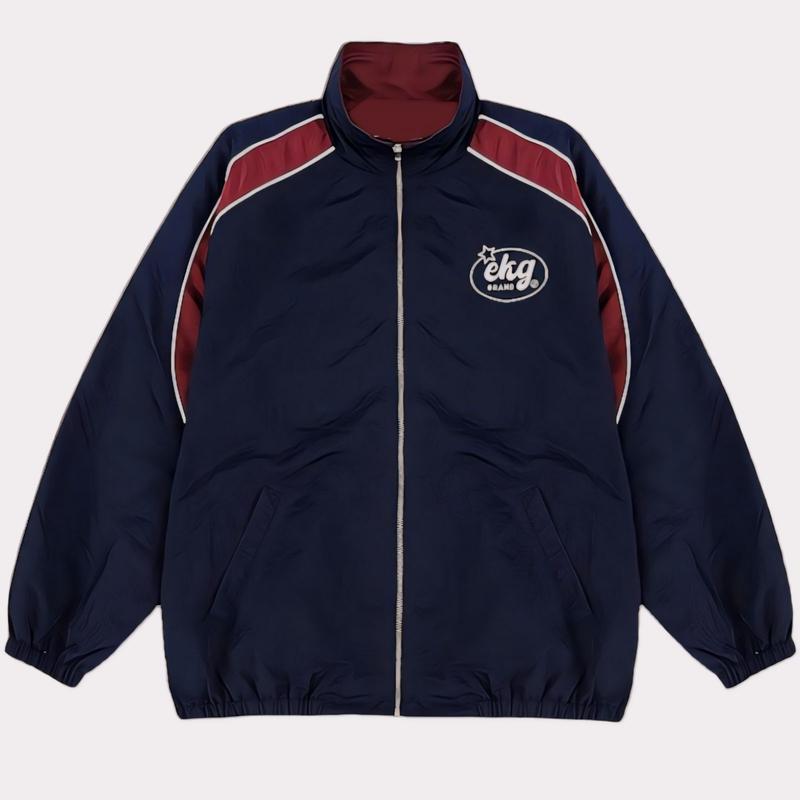 Áo Khoác Dù EKG Phối Viền Form Rộng Unisex Chất Dù 2 Lớp Mỏng Nhẹ Thoáng Mát