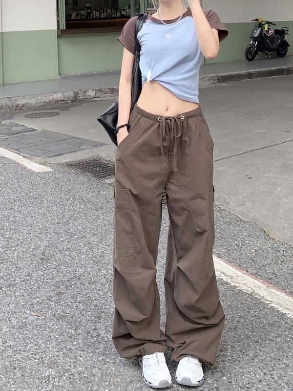Quần kaki ống rộng nữ túi hộp MRS style Douyin MRQ063U vn