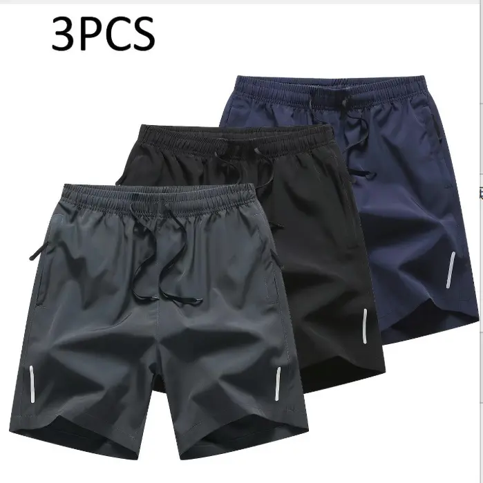 4 Piezas Pantalones Cortos Deportivos para Hombre Tallas XXS-3XL Secado Rápido con Bolsillo con Cremallera - Foto 6