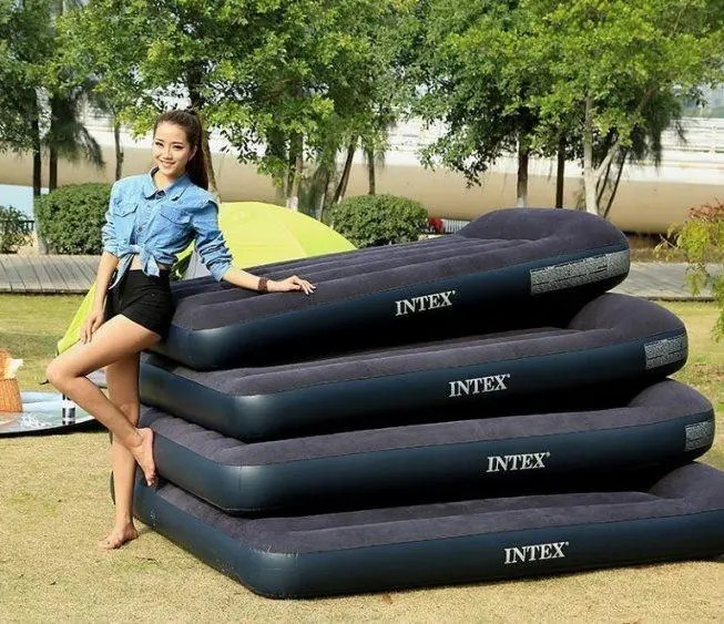 Đệm hơi đôi công nghệ mới INTEX - có gối đầu giường - tặng bơm + keo