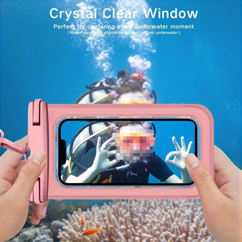 Waterproof Phone Bag, 1 Count Universal Large Capacity Phone Case with Lanyard, Swimming Phone Bag, Phone Accessories for Swimming, Beach, Pool, Unique Phone Cases 7