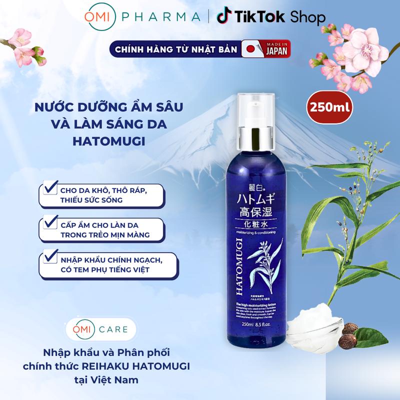 Lotion dưỡng ẩm sâu Reihaku Hatomugi The High Moisturizing Chiết Xuất Hạt Ý Dĩ (Chai 250ml)