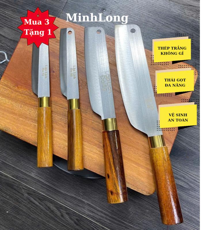 Mua 3 tặng 1 Bộ 3 dao thái gọt đa năng tặng 1 dao gọt hoa quả thép nhật không gỉ