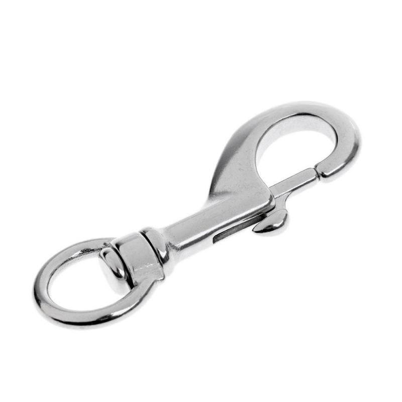 Marine Stainless Steel Round Eye Swivel Bolt Snap Hook Dog Chain ...