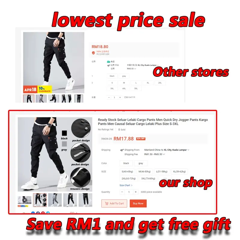 Quần Túi Hộp Cho Nam, Hàng Có Sẵn Nhanh Khô, Phong Cách Jogger, Thích Hợp Cho Trang Phục Thường Ngày Ngoại Cỡ S-3XL, Quần Túi Hộp Nam 1