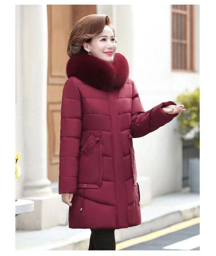 Product Introduction of Quần Áo Độn Bông, Dành Cho Phụ Nữ Trung Niên, Dài Trung Bình Nhẹ, Phong Cách Hàn Quốc Mới, Dáng Rộng Vừa Vặn, Ngoại Cỡ, Mỏng Vừa Vặn, Áo Khoác Bông Cho Mẹ 8