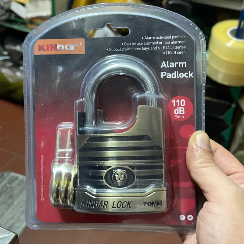 Ổ khóa báo động chống trộm Kinbar K06 cao cấp màu đồng chính hãng bảo hành 12 tháng 1