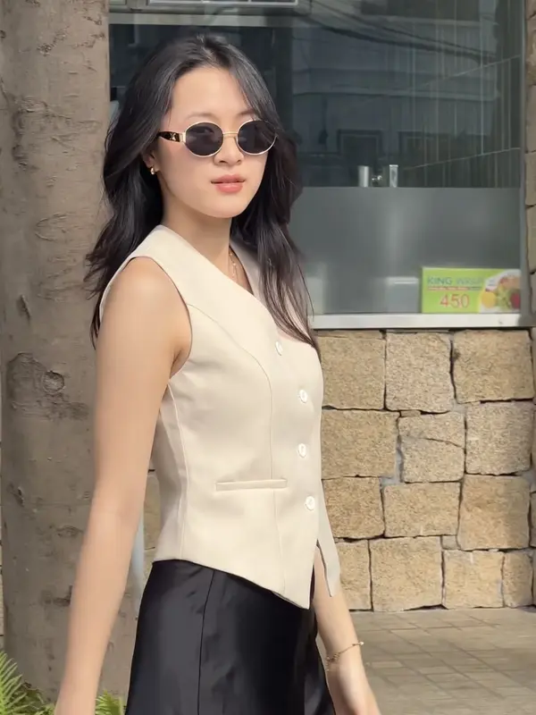 Áo Gilê Nữ cao cấp-thiết kế theo Form chuẩn [Váy Xinh Boutique] Women Top Jean 3