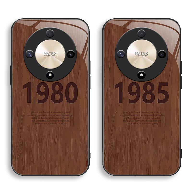 Ốp Điện Thoại Silicon Mạ Điện Kính HD Tương Thích Với Honor X9b Thiết Kế Cổ Điển Vân Gỗ Sành Điệu Mới Ốp Kính