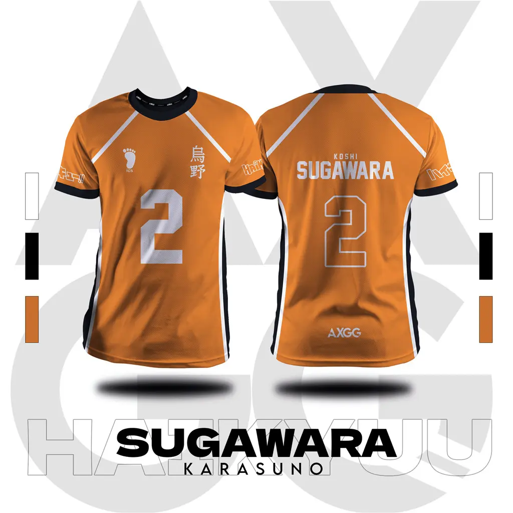 Haikyuu Karasuno Sugawara Anime T Shirt Quick Drying Breathable Casual Sportwear T Shirt Jersey