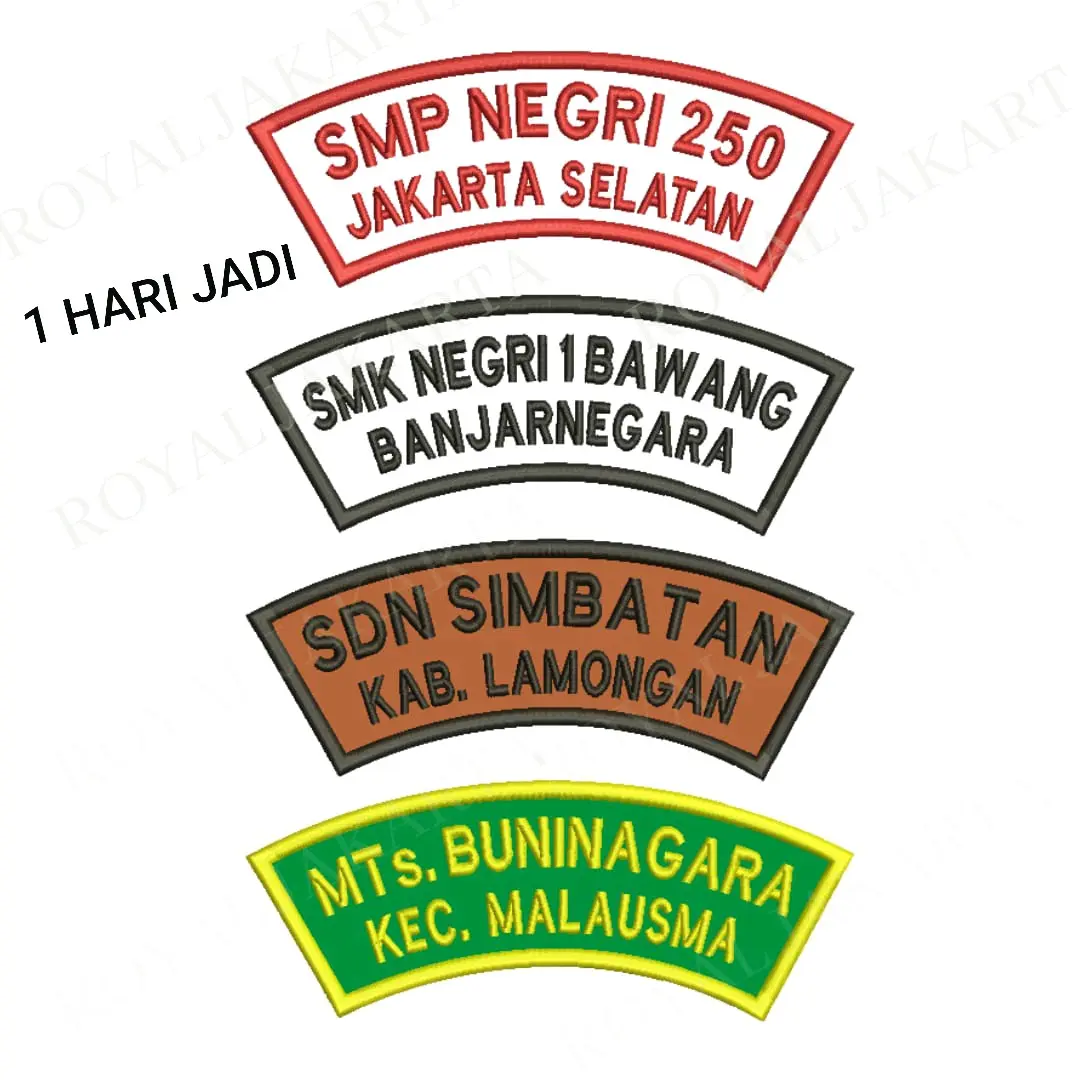 Bordir Nama Lokasi Sekolah