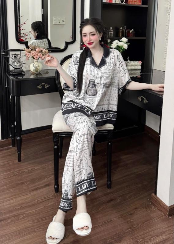 Product Introduction of Đồ Bộ Nữ Pijama Cánh Dơi Lady _ Size 45_68kg. Chất Vải Lụa Latin Mềm Mát . Quần Dài 95cm Có Túi 21