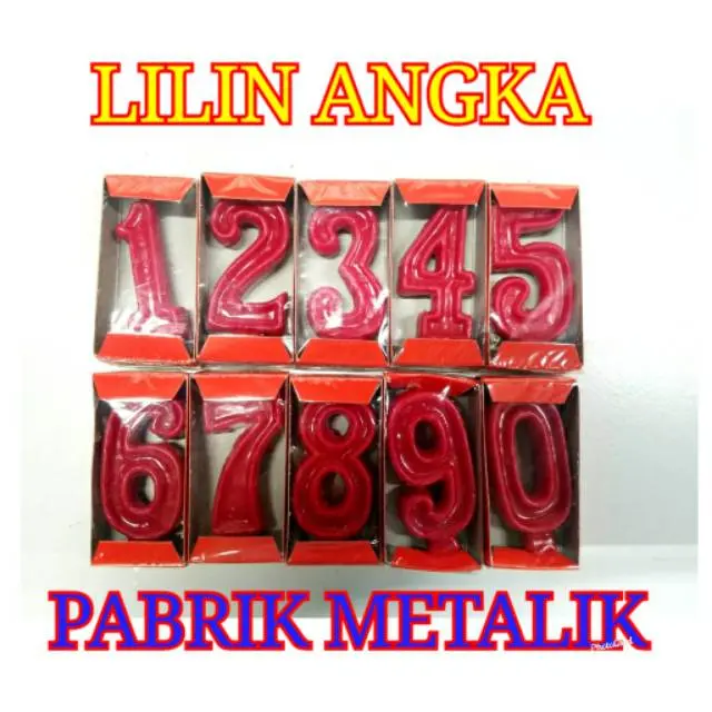 Lilin Angka Merah / Lilin Ulangtahun Merah 1