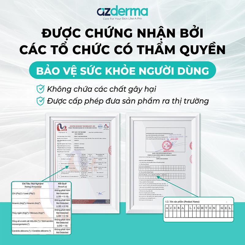 Product Introduction of [ Độc Quyền Live ] Gel giúp hỗ trợ giảm thâm mụn Azderma Azera Lighten Gel 20g  Skincare 10
