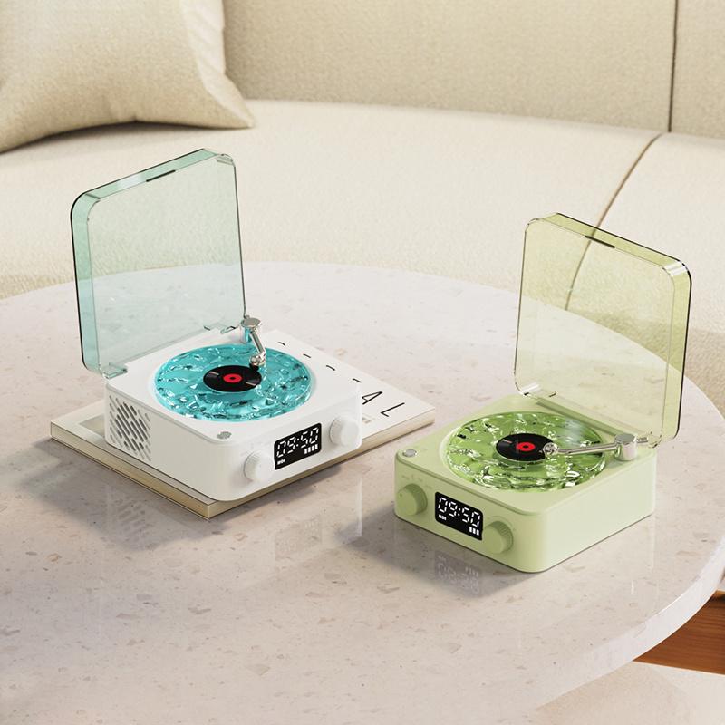 Product Introduction of Wave Arc de Triomphe record player, 2024 new wave retro record player speaker, wave retro record player, wireless portable wave record player 1
