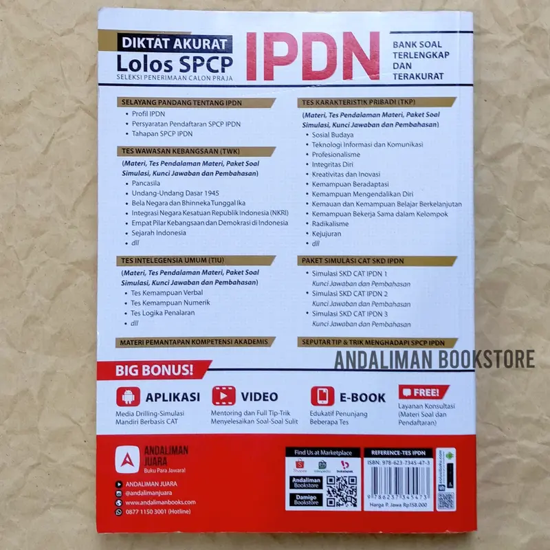 BUKU Tes Bundling-PAKET HEMAT TES 8-Diktat Akurat Lolos IPDN, Diktat Akurat Lolos Psikotes 3