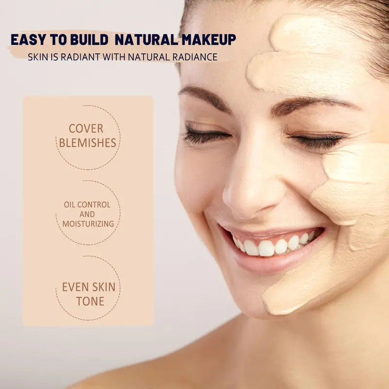 CC Cream, Moisturizing Concealer Cream, Full Coverage Flawless Makeup Cream, Makeup Product for Women & Girls, Cosmetic 6