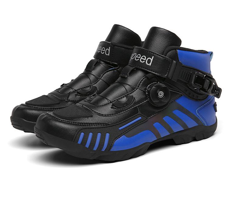 Product Introduction of Cross-Country Four Seasons Factory Riding Boots Motorcycle Shoes Motorcycle Cross-Border Outdoor Traveling by Motorcycle Direct Supply Racing Boots Equipment Footwear Boy Walking Shoes Closed Comfort 25