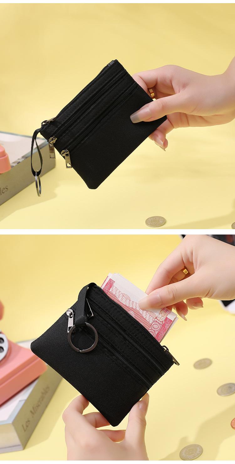 Product Introduction of Women's Coin Purse 2024 New Color-Block Zipper Wallet Short Fabric Multi-Layer Zipper Bag Coin Card Storage Bag st  argo  bag ordering  mini  kelly  bag  straight  china mini  kelly  china  bag bag  bestie1 tas  branded  dari  china mini mewah tapi 12