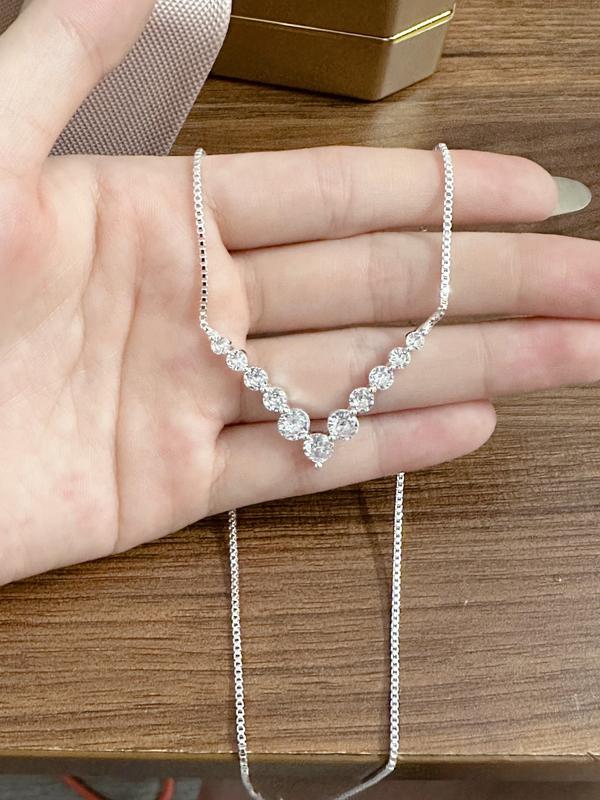 [May jewels] Dây chuyền Sắc Xuân Quyến Rũ đính kim cương tổng hợp dành cho phái nữ quyến rũ 1