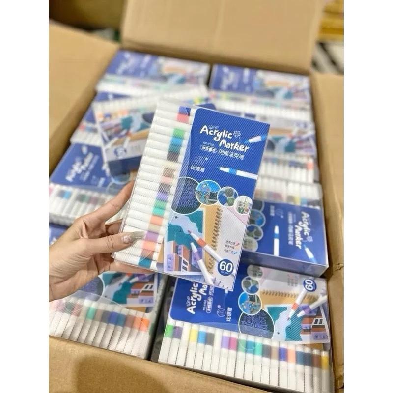Product Introduction of Hộp 60 Bút Màu Acrylic Marke Cao Cấp Chống Nước Màu Sắc Tươi Sáng - Bút Lông Vẽ Trên Nhiều Chất Liệu 36