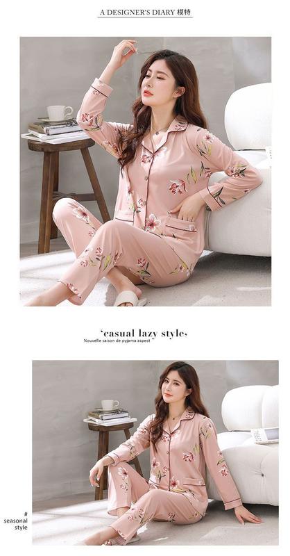 Product Introduction of Bộ Đồ Ngủ, Cao Cấp, Dành Cho Nữ, Mùa Xuân Và Mùa Thu, Dài Tay, Bộ Đồ Cardigan, Phong Cách Hàn Quốc, Thiết Kế Ngọt Ngào, Ngoại Cỡ, Thích Hợp Cho Mùa Thu Và Mùa Đông, Đồ Mặc Nhà 16