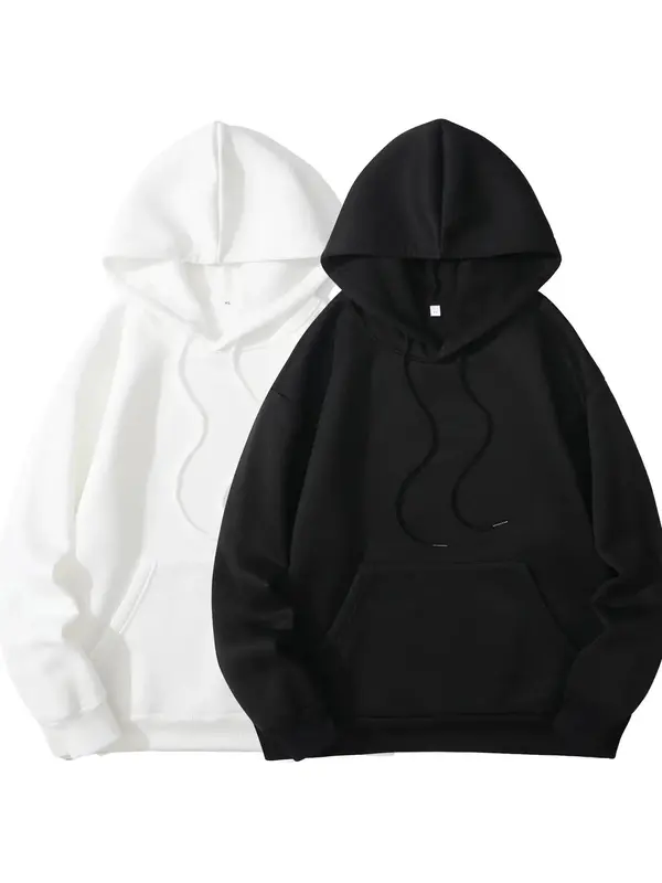 Women's Plain Drawstring Pocket Drop Shoulder Yoga Hoodie, THE GREEN HOODIE GIRL, Fashion Casual Hooded Long Sleeve Pullover for Daily Holiday Outdoor Wear, Hoodies for Women, Going Out Tops, Women's Clothes for Fall & Winter 8