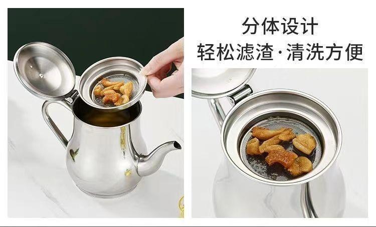 Product Introduction of Bình Đựng Dầu Gia Dụng, Chất Liệu Thép Không Gỉ 304, Bình Đựng Dầu Nhà Bếp, Chống Rò Rỉ, Bình Đổ Dầu, Bình Anshi, Tặng Kèm Túi Rác Và Bao Rác 6
