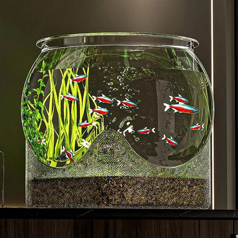 Product Introduction of Durable Ultra Clear Round Fish Bowl Removable Goldfish Bowl Viewing Tank Decorative S M L Desktop Small Aquarium Tabletop Ornament 12